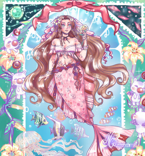 mermaid Aerith design mermaid Aerith design